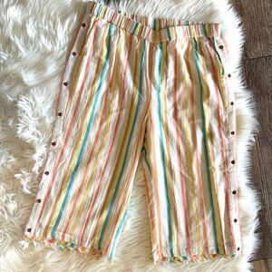 For the Republic Boho Wide Leg Striped Pants